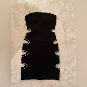 Akira black side cut out diamond mini dress